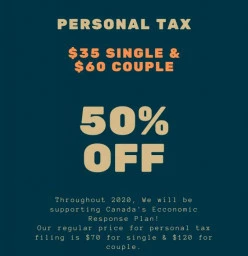 TAX RETURN BY EXPERIENCED PROFESSIONALS: $35 T1-Single , $350 T2-Corporate Toronto City Tax Return